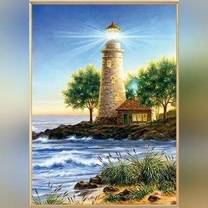 5D Coastal Lighthouse Diamond Dot Painting